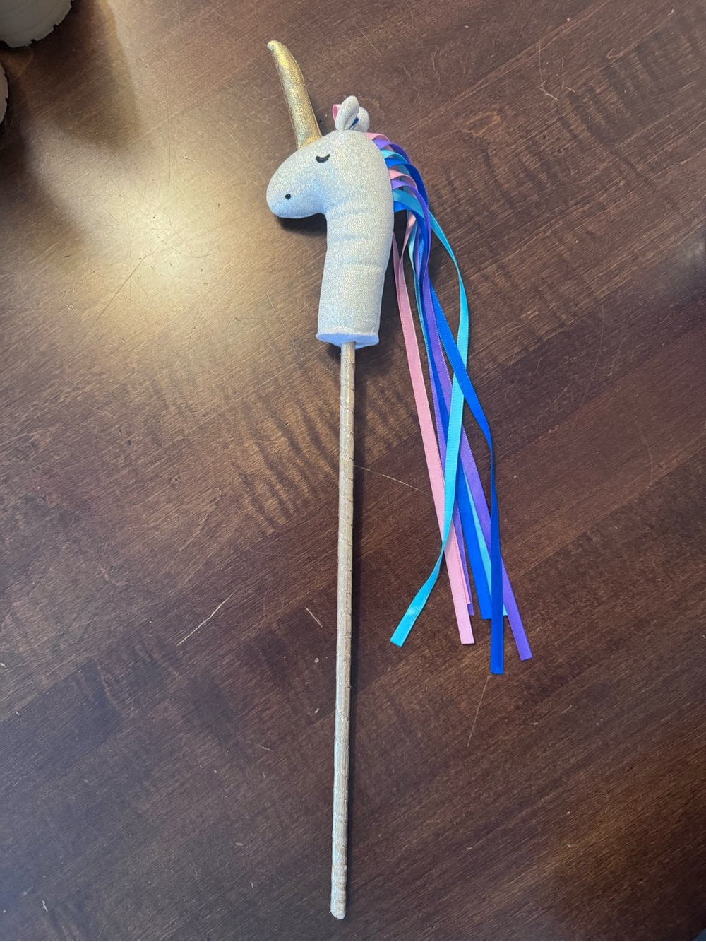 Hanna andersson Sparkly Unicorn Wand with Multicolor Ribbon Tail